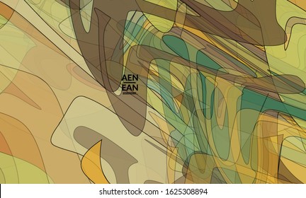 Vintage art with transparent overlapping shapes creating vector mixture of acrylic paint or watercolor random splashes. Retro design for wedding invitation. Valentine’s day card. Abstract wallpaper.