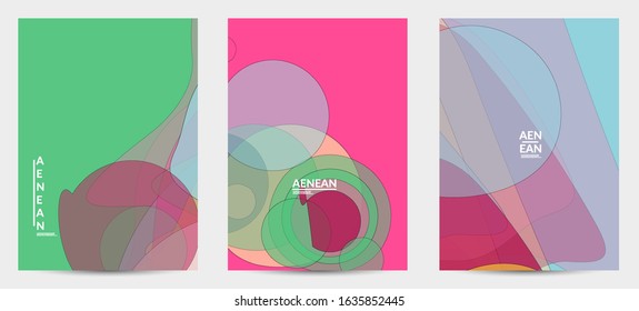 Vintage art with transparent overlapping shapes creating vector mixture of acrylic paint or watercolor random splashes. Retro design for wedding invitation. Valentine’s day card. Abstract wallpaper.