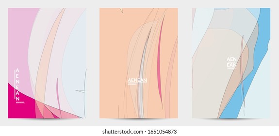 Vintage art with transparent overlapping shapes creating vector mixture of acrylic paint or watercolor random splashes. Retro design for wedding invitation. Valentine’s day card. Abstract wallpaper.
