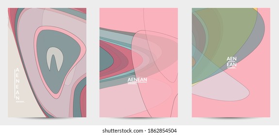 Vintage art with transparent overlapping shapes creating vector mixture of acrylic paint or watercolor random splashes. Retro design for wedding invitation. Valentine’s day card. Abstract wallpaper.