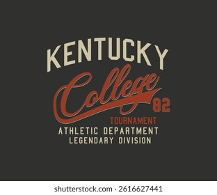 Vintage artwork, Kentucky College 82 tournament, Athletic department graphic print design apparel, stickers, posters, and backgrounds