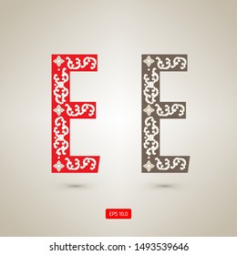 Vintage Asian Pattern Typography - Vector