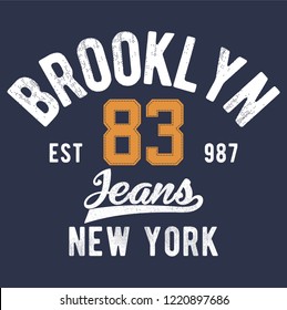 vintage athletic varsity typography vector graphic