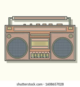 Vintage Audio and Cassette Player Art