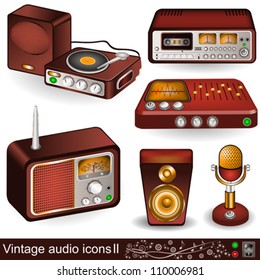 Vintage audio icons 2