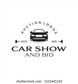 vintage automotive bid logo or car show and auction inspiration