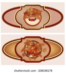 Vintage Autumn banners, vector illustration