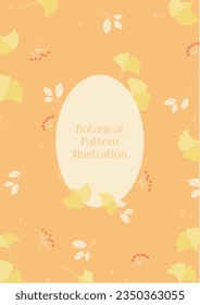 Vintage autumn botanical pattern illustration