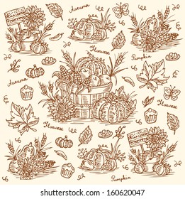 Vintage Autumn Harvest Pattern