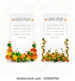 Vintage Autumn leaves design elements
