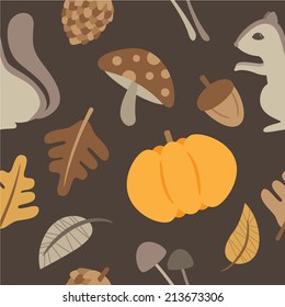 vintage autumn seamless background