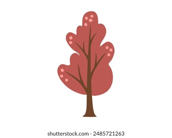 Vintage Autumn Tree Background Illustration