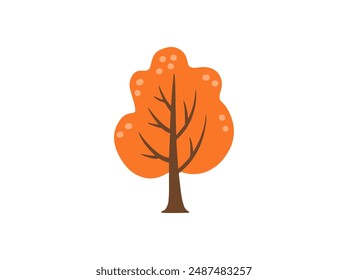 Vintage Autumn Tree Background Illustration