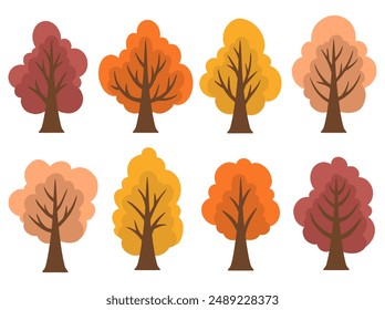 Vintage Autumn Tree Background Illustration