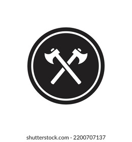 Vintage Axe Logo Icon Design, Isolated On White Background