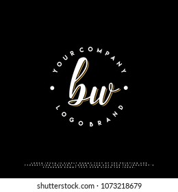 Vintage B & W initial name logo