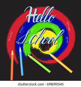 Vintage Back To School Banner. Typography for posters, invitations, greeting cards. Vector design lettering calligraphy.