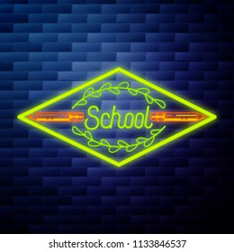 Vintage back to school emblem