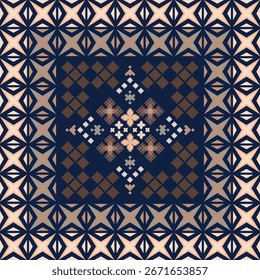 Vintage background abstract design for texture, fabric boho embroidery seamless pattern