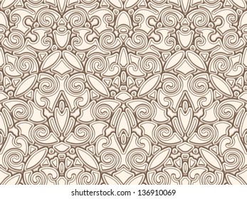 Vintage background, abstract seamless pattern, vector illustration