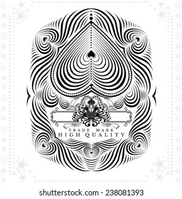 vintage background ace of spades with birds