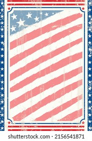 Arrière-plan vintage avec drapeau américain