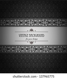 Vintage background, antique, beautiful old paper, card, ornate cover page, label; floral luxury ornamental pattern template for design