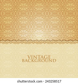 Vintage background, antique floral pattern  