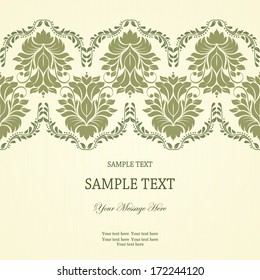 Vintage background, antique greeting card, invitation with victorian ornaments, beautiful, luxury postcard 