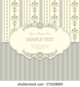 Vintage background, antique greeting card, invitation with victorian ornaments, beautiful, luxury postcard 