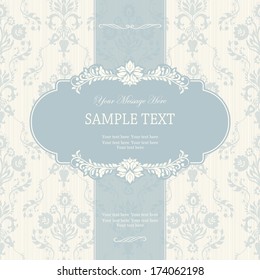 Vintage background, antique greeting card, invitation with victorian ornaments and vintage frame, beautiful, luxury postcard