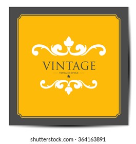 Vintage background, antique, victorian ornament, frame, card, ornate cover page, label; floral luxury ornamental pattern template for design