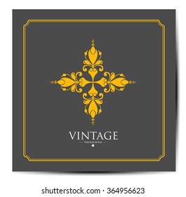 Vintage background, antique, victorian ornament, frame, card, ornate cover page, label; floral luxury ornamental pattern template for design