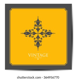 Vintage background, antique, victorian ornament, frame, card, ornate cover page, label; floral luxury ornamental pattern template for design