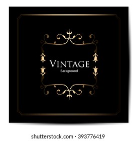 Vintage background, antique, victorian ornament, frame, card, ornate cover page, label; floral luxury ornamental pattern template for design