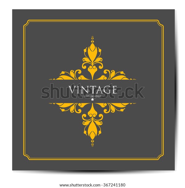 Vintage background, antique, victorian ornament,
frame, card, ornate cover page, label; floral luxury ornamental
pattern template for
design