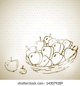 vintage background with apple