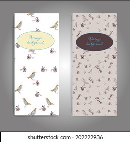 Vintage background. Banner design Teatime