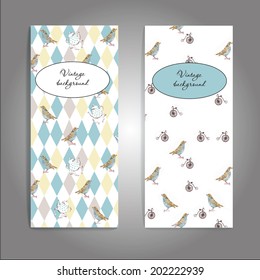 Vintage background. Banner design Teatime