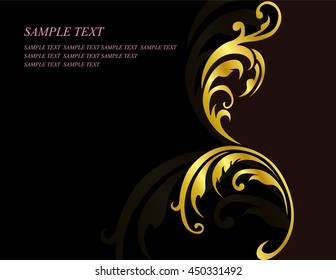 Vintage background, baroque frame, beautiful old paper, card, ornate cover page, label; floral luxury ornamental pattern template for design