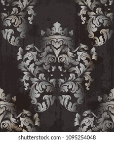 Vintage background baroque ornament Vector. Royal Luxury trendy wallpaper design. Texture, textile, decor, fabric, tile, templates