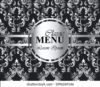 Vintage background baroque ornament Vector. Royal Luxury trendy wallpaper design. Texture, textile, decor, fabric, tile, templates