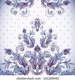 Vintage background, baroque pattern 