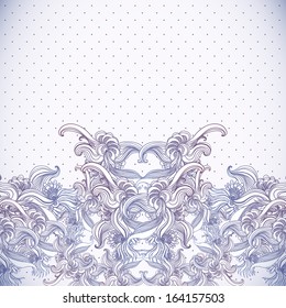 Vintage background, baroque pattern 