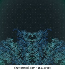 Vintage background, baroque pattern