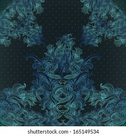 Vintage background, baroque pattern