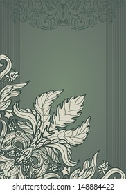 Vintage background baroque pattern for card, invitation, greeting