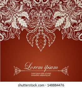 Vintage background baroque pattern for card, invitation, greeting