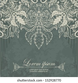 Vintage background baroque pattern for card or invitation