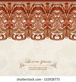 Vintage background baroque pattern for card or invitation